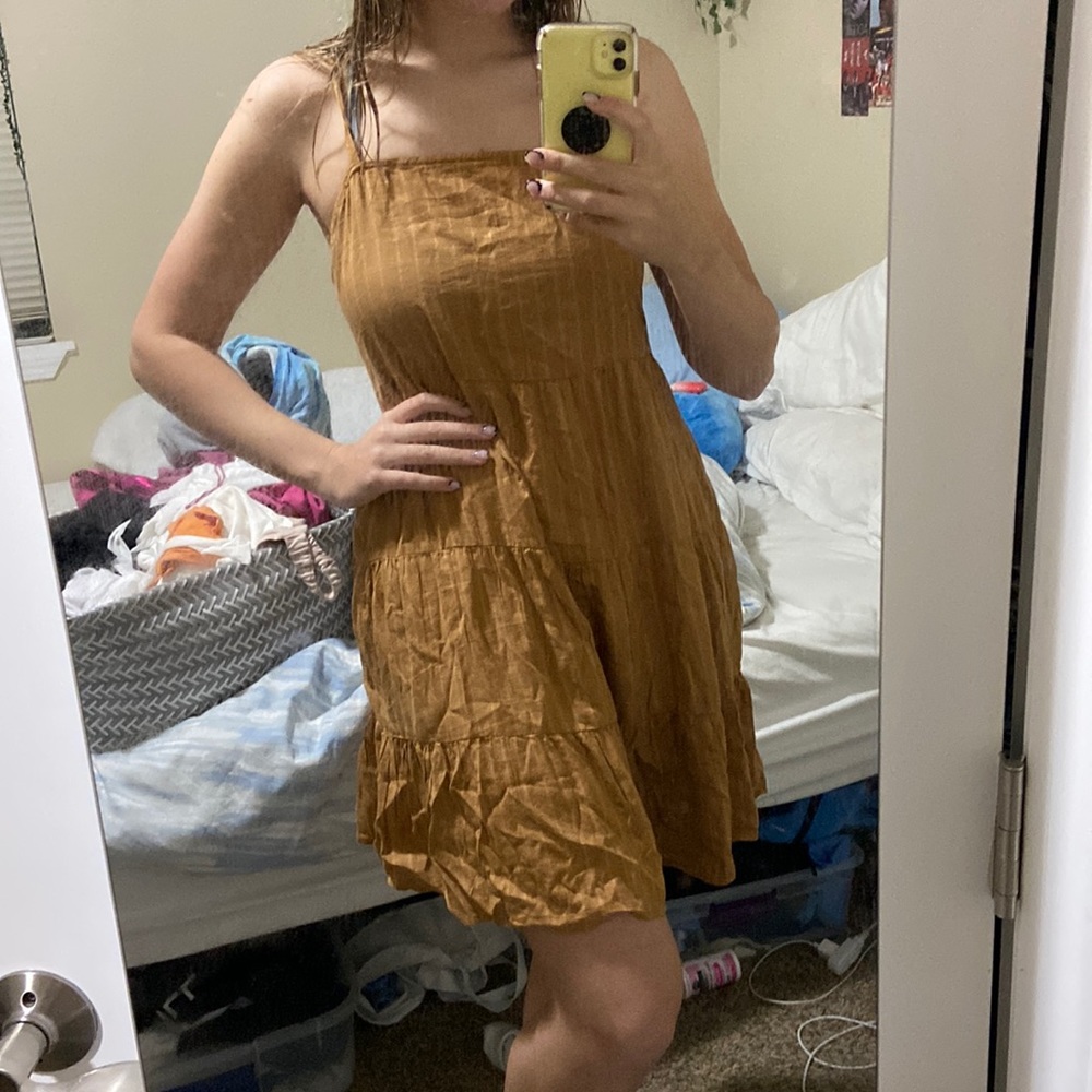Brown babydoll dress